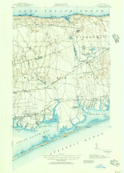 Moriches, New York 1904 (1956) USGS Old Topo Map 15x15 Quad