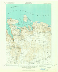 Northport, New York 1901 (1962) USGS Old Topo Map 15x15 Quad