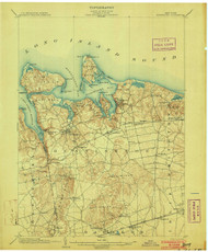 Northport, New York 1903 (1903) USGS Old Topo Map 15x15 Quad