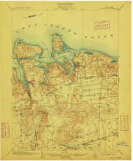 Northport, New York 1903 (1912) USGS Old Topo Map 15x15 Quad