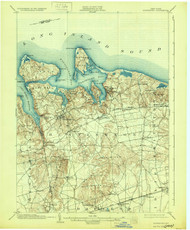Northport, New York 1903 (1926) USGS Old Topo Map 15x15 Quad