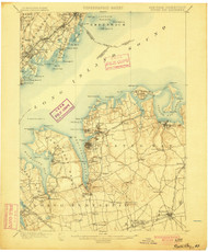 Oyster Bay, New York 1900 (1900) USGS Old Topo Map 15x15 Quad