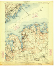Oyster Bay, New York 1900 (1913) USGS Old Topo Map 15x15 Quad