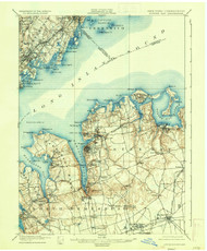 Oyster Bay, New York 1900 (1935) USGS Old Topo Map 15x15 Quad