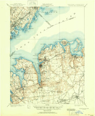 Oyster Bay, New York 1900 (1951) USGS Old Topo Map 15x15 Quad