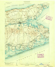 Riverhead, New York 1904 (1904) USGS Old Topo Map 15x15 Quad