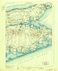 Riverhead, New York 1904 (1931) USGS Old Topo Map 15x15 Quad