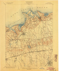 Setauket, New York 1904 (1904) USGS Old Topo Map 15x15 Quad