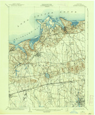 Setauket, New York 1904 (1938) USGS Old Topo Map 15x15 Quad