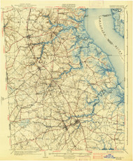 Smyrna, Delaware 1931 (1938) USGS Old Topo Map 15x15 Quad