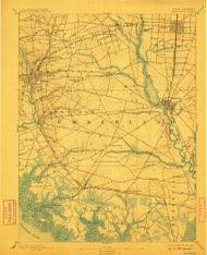 Bridgeton, New Jersey 1894 (1910) USGS Old Topo Map 15x15 Quad