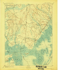 Little Egg Harbor, New Jersey 1893 (1914) USGS Old Topo Map 15x15 Quad