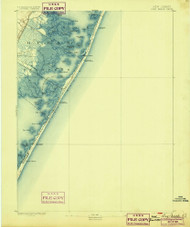 Long Beach, New Jersey 1893 (1899) USGS Old Topo Map 15x15 Quad