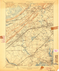 Plainfield, New Jersey 1905 (1905) USGS Old Topo Map 15x15 Quad