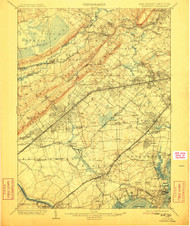 Plainfield, New Jersey 1905 (1911) USGS Old Topo Map 15x15 Quad