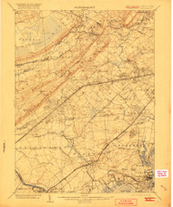 Plainfield, New Jersey 1905 (1920) USGS Old Topo Map 15x15 Quad