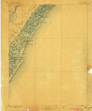 Sea Isle, New Jersey 1894 (1900) USGS Old Topo Map 15x15 Quad