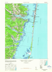 Toms River, New Jersey 1948 (1965) USGS Old Topo Map 15x15 Quad
