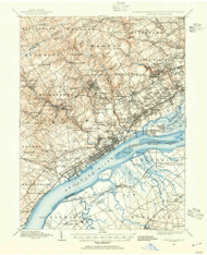 Chester, Pennsylvaniya 1894 (1954) USGS Old Topo Map 15x15 Quad