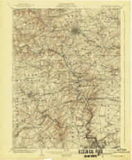 West Chester, Pennsylvaniya 1904 (1843) USGS Old Topo Map 15x15 Quad