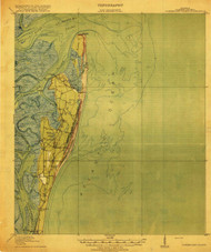 Cumberland Island, Georgia 1918 (1918) USGS Old Topo Map 15x15 Quad
