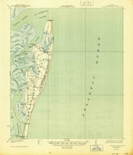 Cumberland Island, Georgia 1930 (1944) USGS Old Topo Map 15x15 Quad