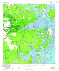 Sapelo River, Georgia 1943 (1964) USGS Old Topo Map 15x15 Quad