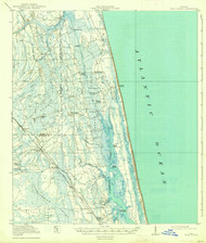Palm Valley, Florida 1918 (1938a) USGS Old Topo Map 15x15 Quad