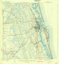 St Augustine, Florida 1943 (1943a) USGS Old Topo Map 15x15 Quad