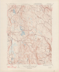 Peru, MA 1945-1948 Original USGS Old Topo Map 7x7 Quad 31680 - MA-52