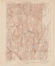Williamsburg, MA 1935-1941 Original USGS Old Topo Map 7x7 Quad 31680 - MA-55