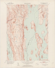 Quabbin Reservoir (copy B), MA 1952-1953 Original USGS Old Topo Map 7x7 Quad 31680 - MA-58B