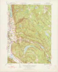 East Lee, MA 1945-1956 Original USGS Old Topo Map 7x7 Quad 31680 - MA-73