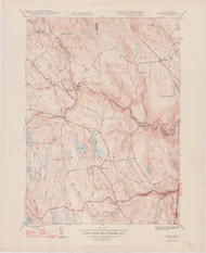 Becket, MA 1945-1948 Original USGS Old Topo Map 7x7 Quad 31680 - MA-74