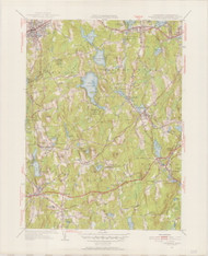 Leicester, MA 1953-1954 Original USGS Old Topo Map 7x7 Quad 31680 - MA-105
