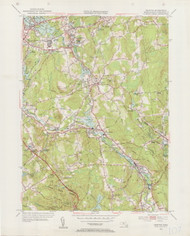 Grafton, MA 1953-1955 Original USGS Old Topo Map 7x7 Quad 31680 - MA-107