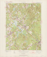 Medfield, MA 1945-1954 Original USGS Old Topo Map 7x7 Quad 31680 - MA-110