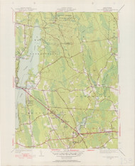 Fall River (East), MA 1951-1952 Original USGS Old Topo Map 7x7 Quad 31680 - MA-158