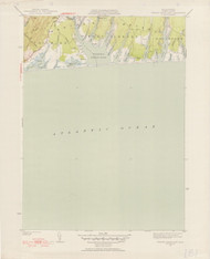 Tisbury Great Pond, MA 1952-1952 Original USGS Old Topo Map 7x7 Quad 31680 - MA-181