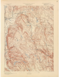 Becket, MA 1890 USGS Old Topo Map 15x15 Quad RSY