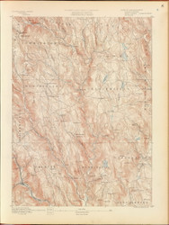 Chesterfield, MA 1890 USGS Old Topo Map 15x15 Quad RSY