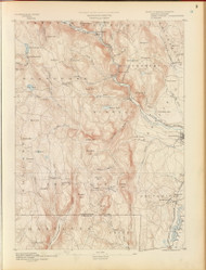 Granville, MA 1890 USGS Old Topo Map 15x15 Quad RSY
