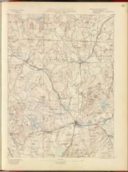 Groton, MA 1890 USGS Old Topo Map 15x15 Quad RSY