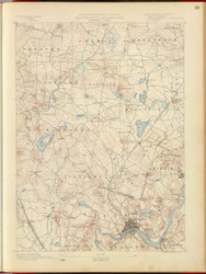 Haverhill, MA 1890 USGS Old Topo Map 15x15 Quad RSY