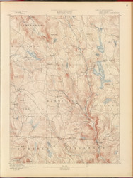 Sandisfield, MA 1890 USGS Old Topo Map 15x15 Quad RSY