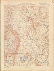 Sheffield, MA 1890 USGS Old Topo Map 15x15 Quad RSY