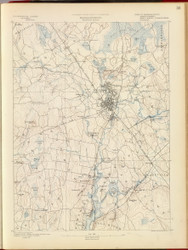 Taunton, MA 1890 USGS Old Topo Map 15x15 Quad RSY