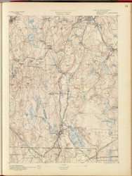 Webster, MA 1890 USGS Old Topo Map 15x15 Quad RSY