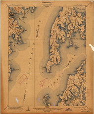 Annapolis, Maryland 1904 (1913) USGS Old Topo Map 15x15 Quad