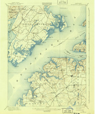 Betterton, Maryland 1900 (1941) USGS Old Topo Map 15x15 Quad